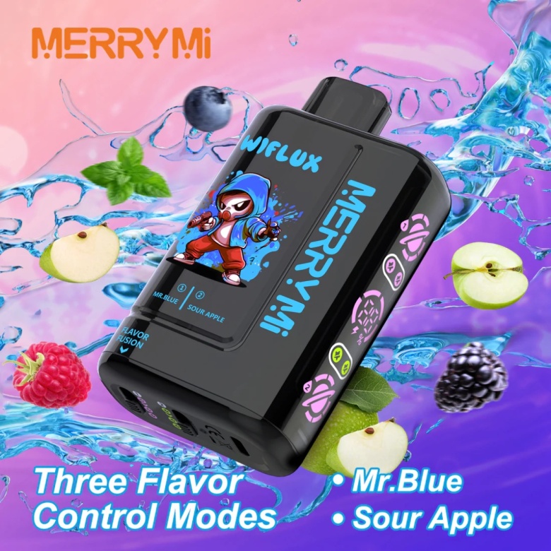 MerryMI 24000 Wiflux Mr Blue/Sour Apple e-cigarette
