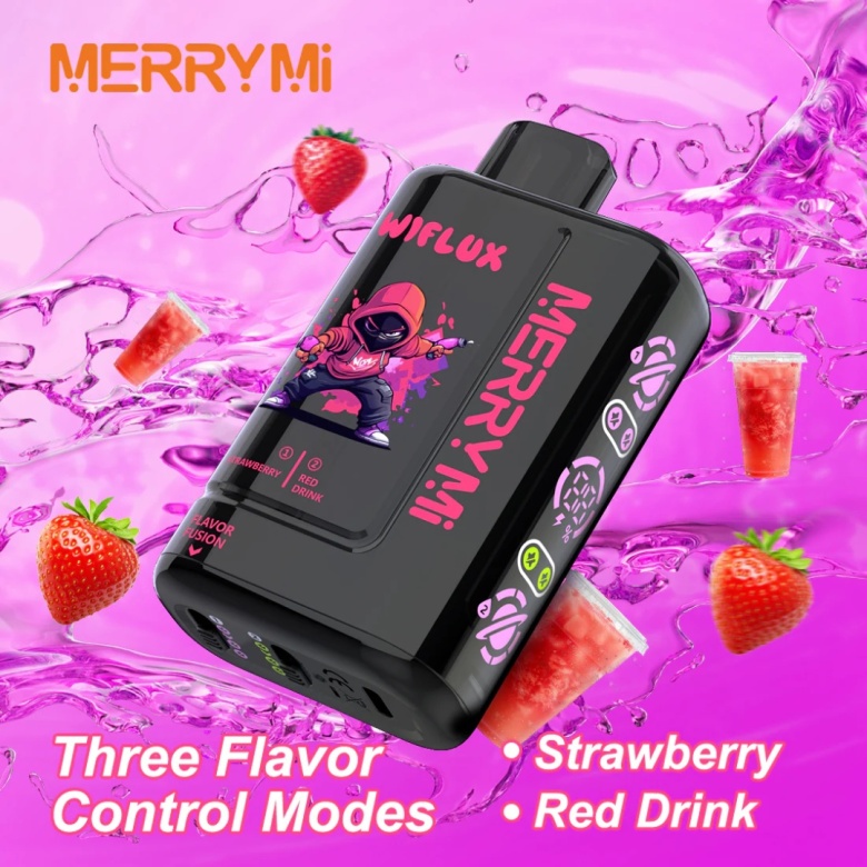 MerryMI 24000 Wiflux Strawberry/Red Drink e-cigarette