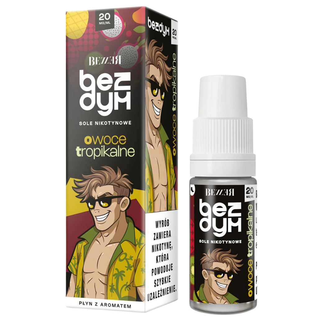 Bezzer Bezdym Liquid Nikotynowy 10ml 20mg Owoce Tropikalne