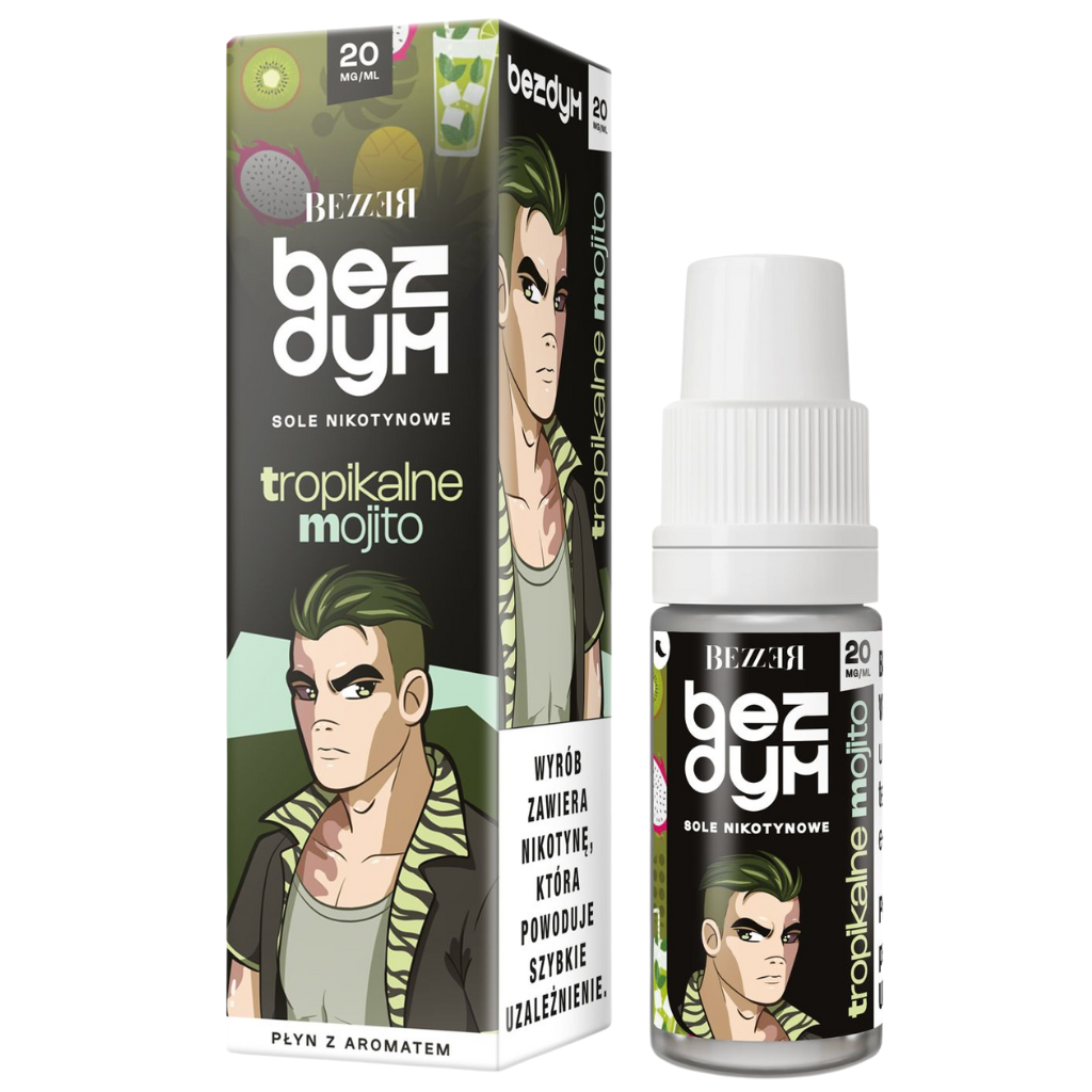 Bezzer Bezdym Liquid Nikotynowy 10ml 20mg Tropikalne Mojito