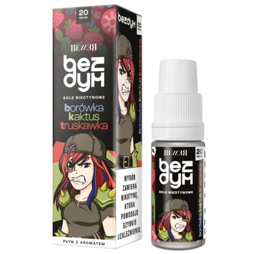 Bezzer Bezdym Liquid Nikotynowy Borówka Kaktus Truskawka