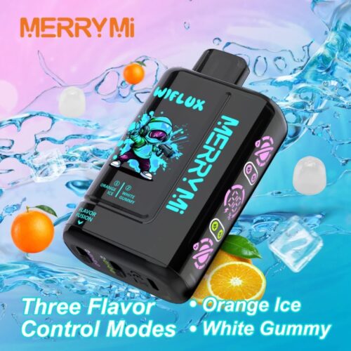 E-papieros MerryMI 24000 Wiflux Orange Ice/White Gummy