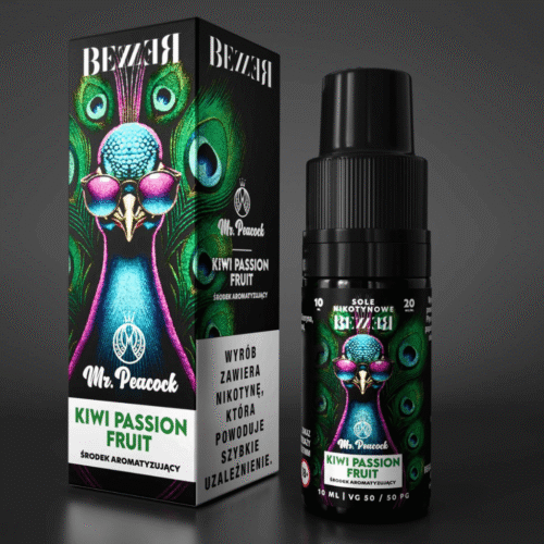 Liquid Bezzer Mr. Peacock 10ml 20mg Salt Kiwi Passion Fruit
