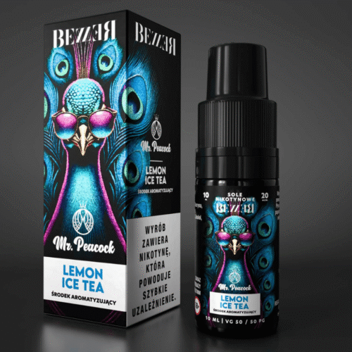 Liquid Bezzer Mr. Peacock 10ml 20mg Salt Lemon Ice Tea