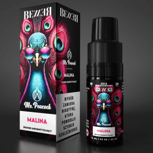 Liquid Bezzer Mr. Peacock 10ml 20mg Salt Malina