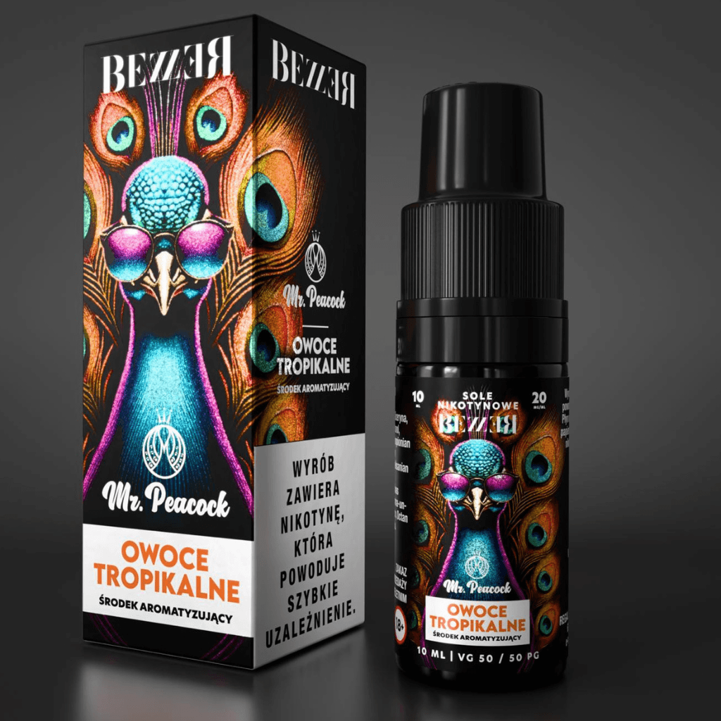Liquid Bezzer Mr. Peacock 10ml 20mg Salt Owoce Tropikalne