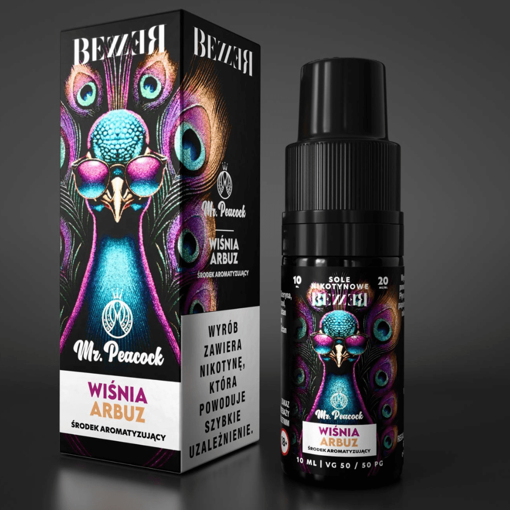 Liquid Bezzer Mr. Peacock 10ml 20mg Salt Wiśnia Arbuz