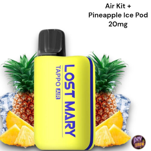 Lost Mary Tappo Pro + Pineapple Ice 20mg Vape Kit – Oplaadbaar en navulbaar, 750mAh, 600 puffs
