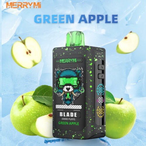 Merry Mi Blade Jednorazowy e-papieros 30000 Buchów o smaku Green Apple