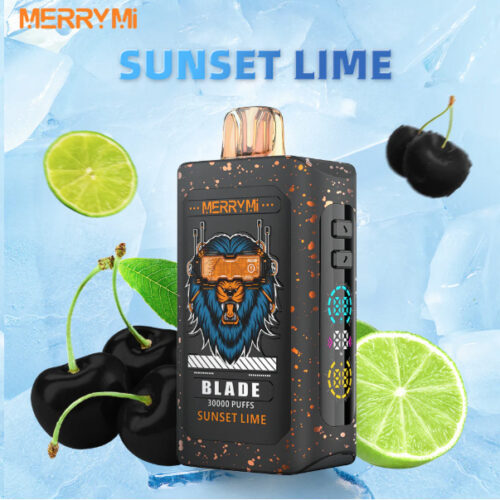 Merry Mi Blade Jednorazowy e-papieros 30000 Buchów o smaku Sunset Lime