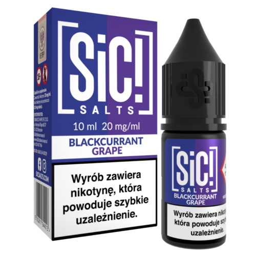 SiC! Salts Liquid Nikotynowy 10ml 20mg Blackcurrant Grape