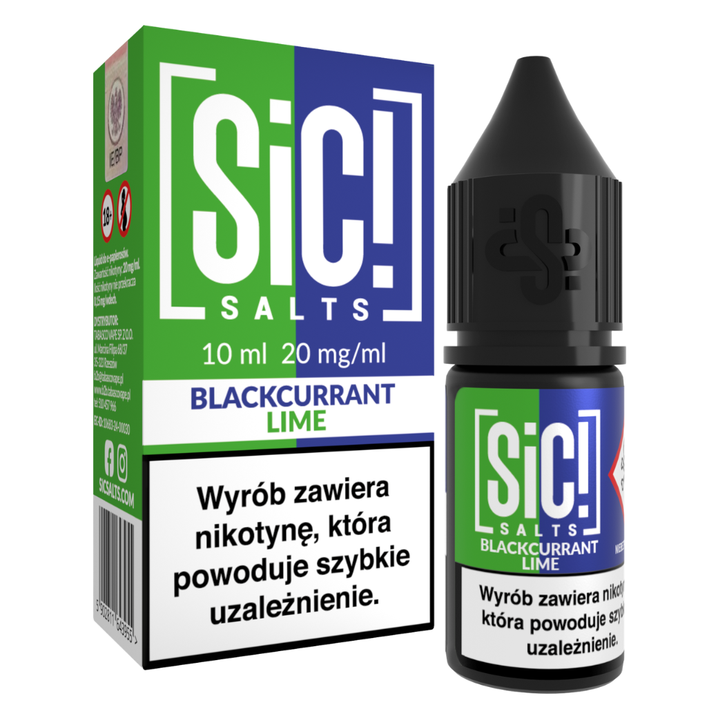 SiC! Salts Liquid Nikotynowy 10ml 20mg Blackcurrant Lime