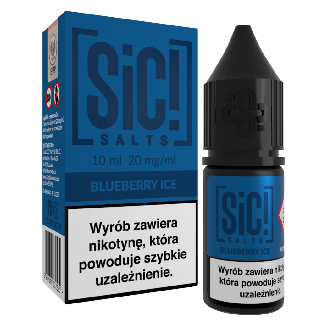 SiC! Salts Liquid Nikotynowy 10ml 20mg Blueberry Ice