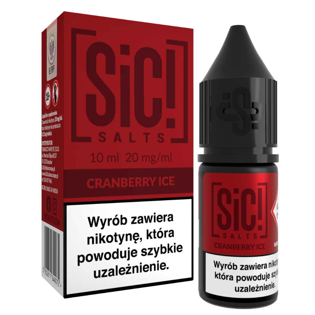 SiC! Salts Liquid Nikotynowy 10ml 20mg Cranberry Ice
