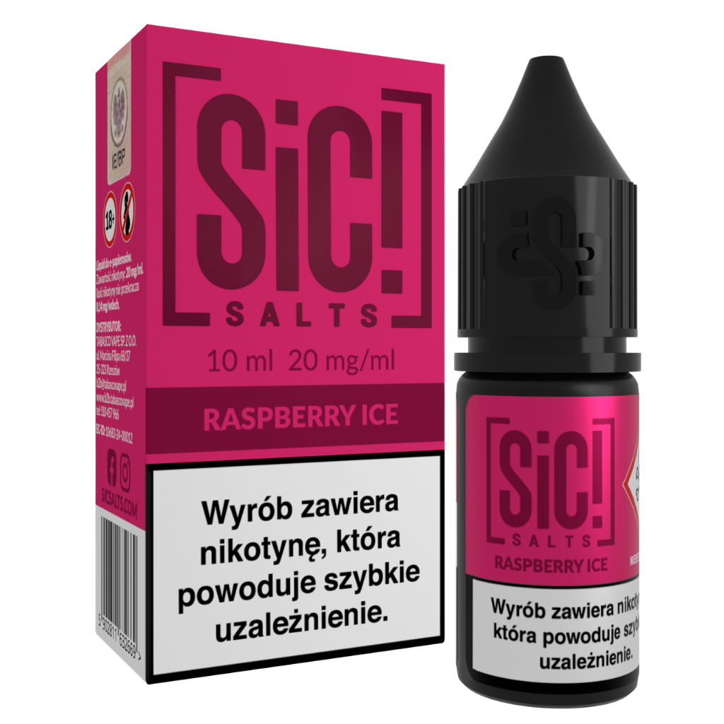 SiC! Salts Liquid Nikotynowy 10ml 20mg Raspberry Ice