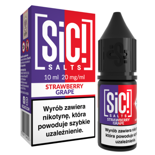 SiC! Salts Liquid Nikotynowy 10ml 20mg Strawberry Grape