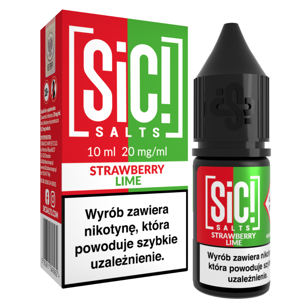 SiC! Salts Liquid Nikotynowy 10ml 20mg Strawberry Lime