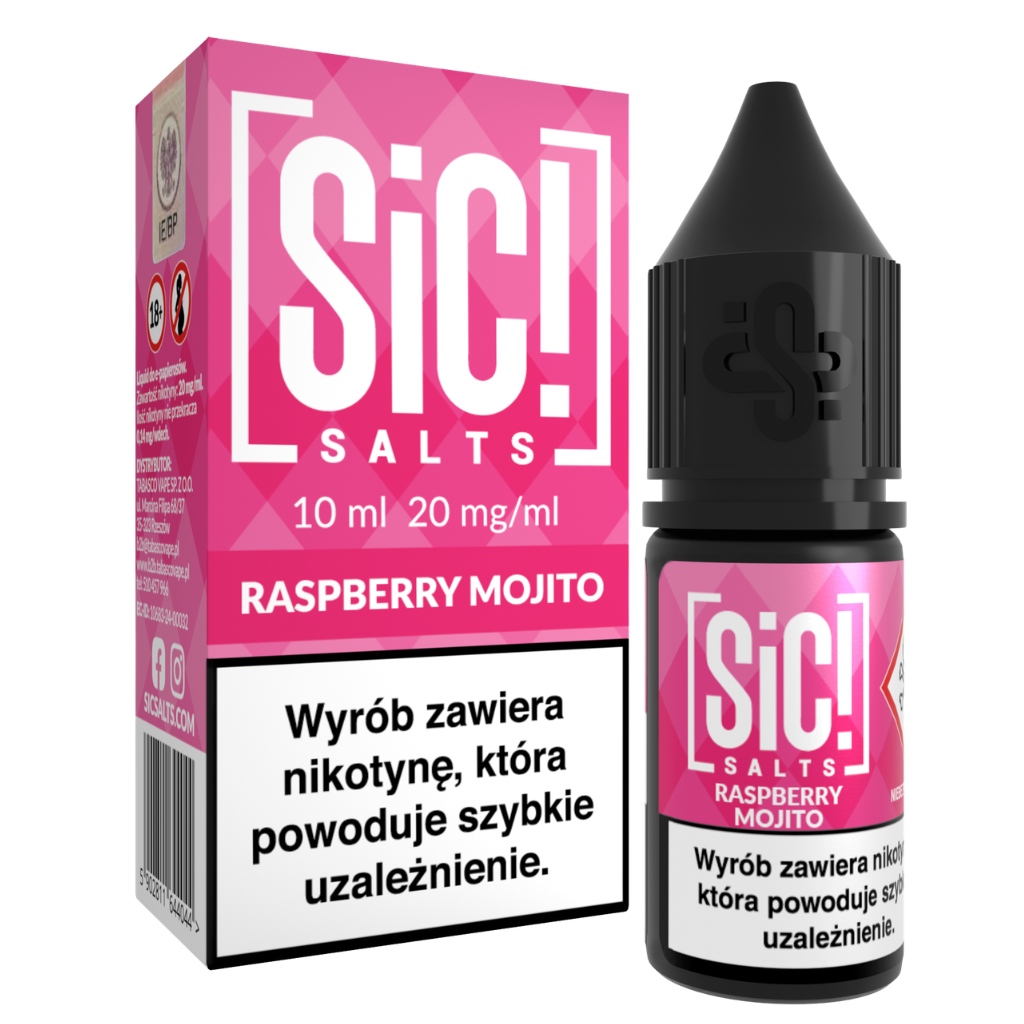 SiC! Salts Liquid Nikotynowy10ml 20mg Raspberry Mojito