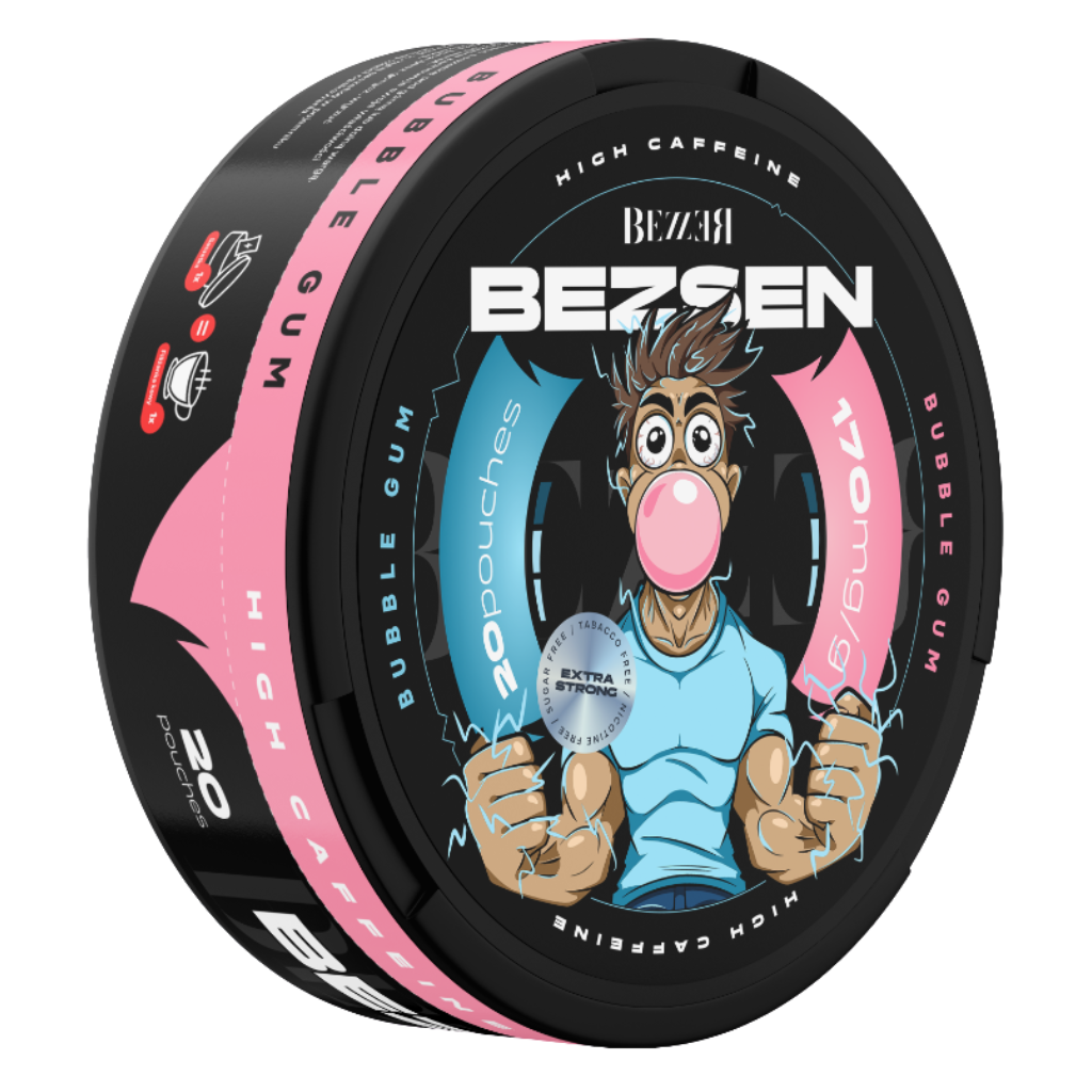 SNUS Kofeinowy BEZZER 170mg Caffeine Bubble Gum