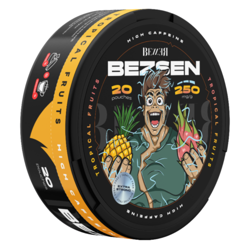 SNUS Kofeinowy BEZZER 250mg Caffeine Tropical Fruits