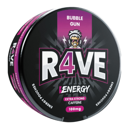 Snus kofeinowy R4VE ENERGY 100mg Caffeine Bubble Gun