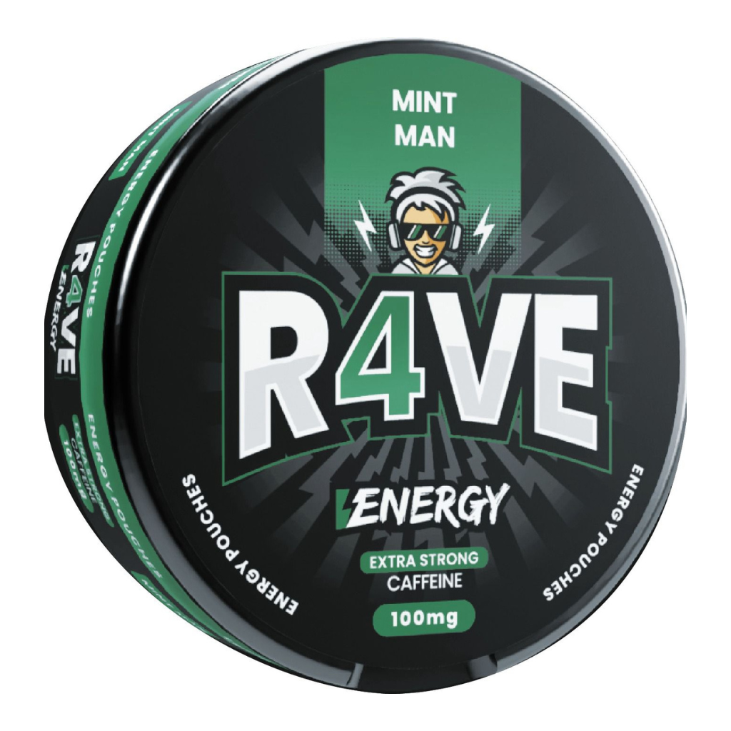 Snus kofeinowy R4VE ENERGY 100mg Caffeine Mint Man