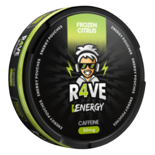 Snus z kofeiną R4VE Energy 50mg Caffeine Frozen Citrus6