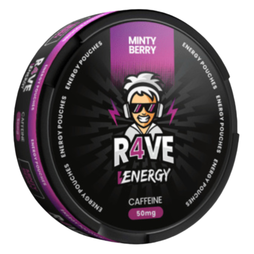 Snus z kofeiną R4VE ENERGY 50mg Caffeine Mint Berry