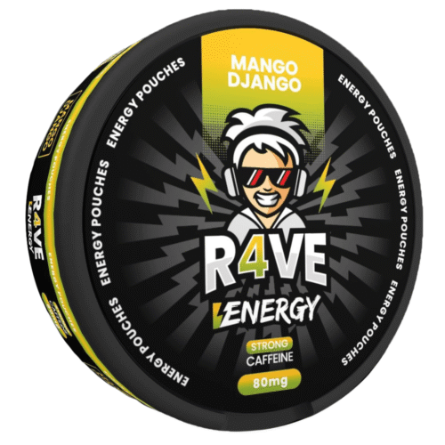 Snus z kofeiną R4VE Energy 80mg Caffeine Mango Django