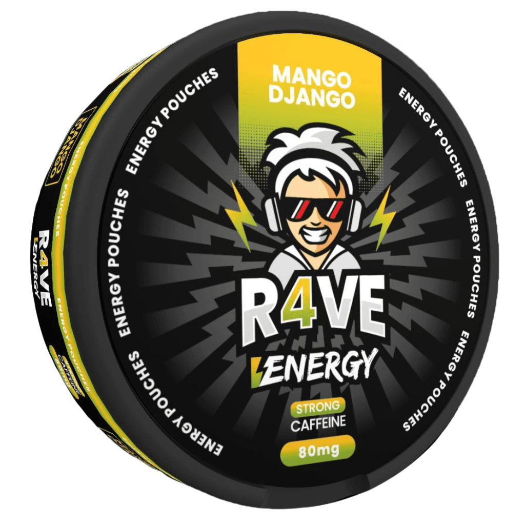 Snus z kofeiną R4VE Energy 80mg Caffeine Mango Django