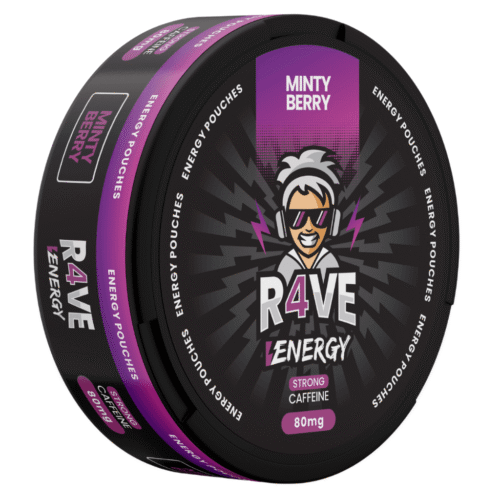 SNUS z kofeiną R4VE Energy 80mg Caffeine Minty Berry