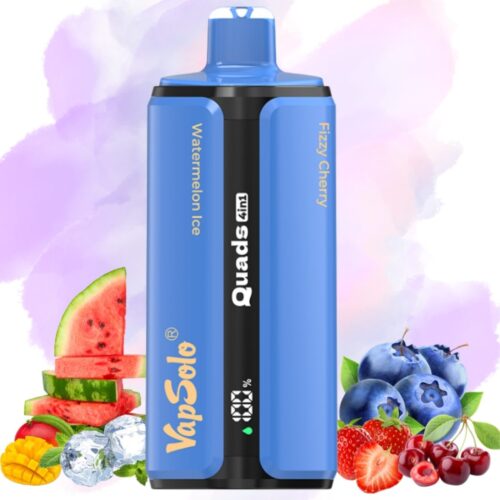 Vapsolo Quads 80000 Watermelon Ice-Strawberry Mango-Blueberry Ice-Fizzy Cherry