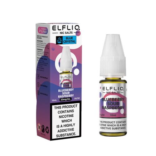 ELFLIQ Blue Crystal Nic Salts - Blueberry Sour Raspberry -10ml
