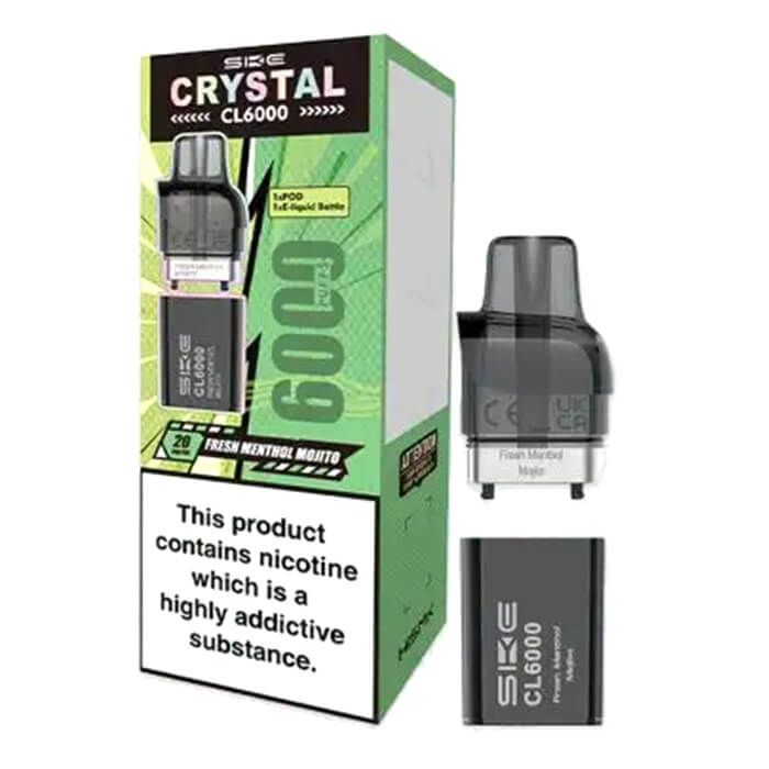SKE Crystal CL6000 Prefilled Pod - Fresh Menthol Mojito