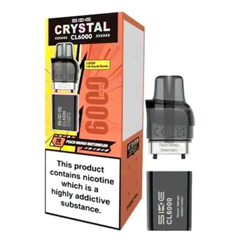 SKE Crystal CL6000 Prefilled Pod - Peach Mango Watermelon