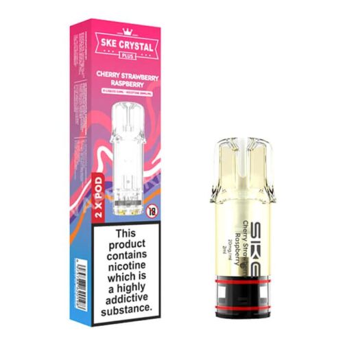 SKE Crystal PLUS Prefilled Pods - Cherry Strawberry Raspberry - 2PK