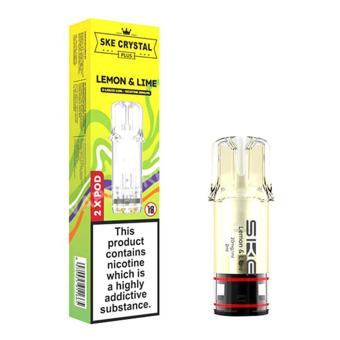 SKE Crystal PLUS Prefilled Pods - Lemon & Lime - 2PK