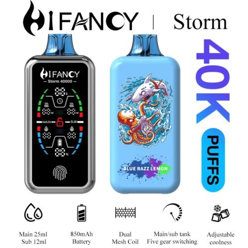 HiFancy Storm 40000 Disposable vape Blue Razz Lemon - HIFANCY