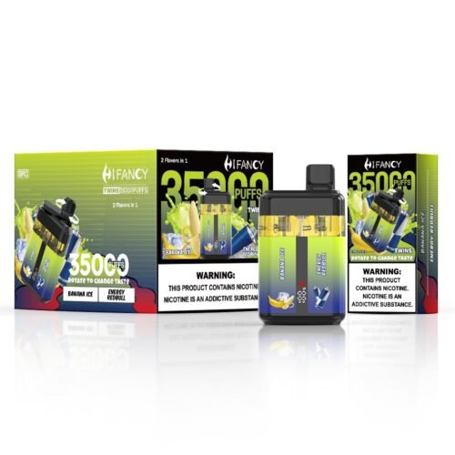 HiFancy Twins 35000 Disposable Vape Banana Ice & Energy Redbull - HIFANCY